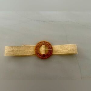 Ratan and elastic belt; no brand listed- bought from a local dress shop